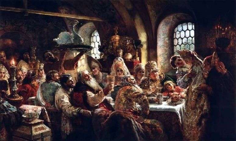 Боярский свадебный пир XVII века   Константин Маковский