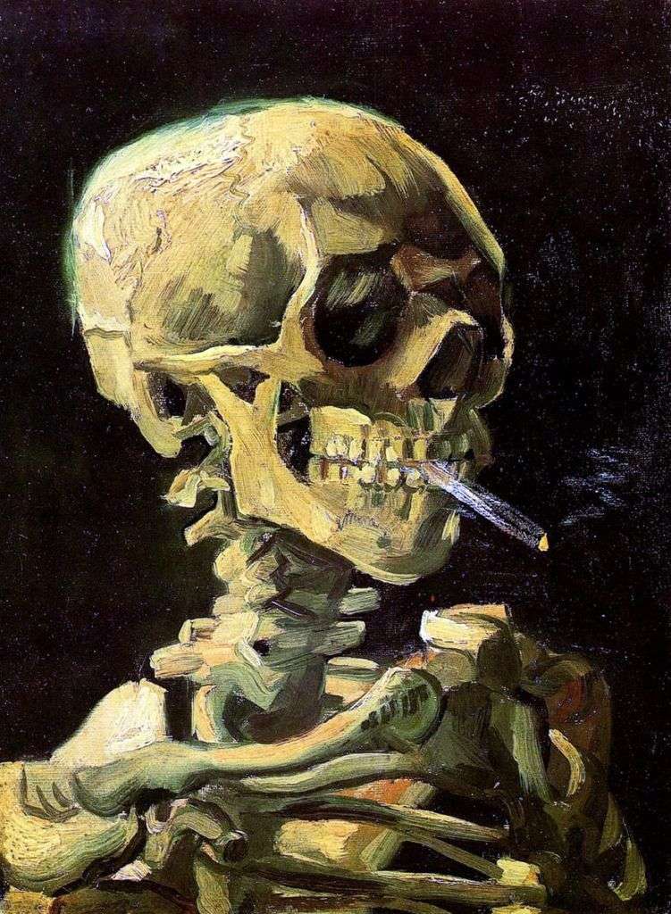 Череп с горящей сигаретой   Винсент Ван Гог