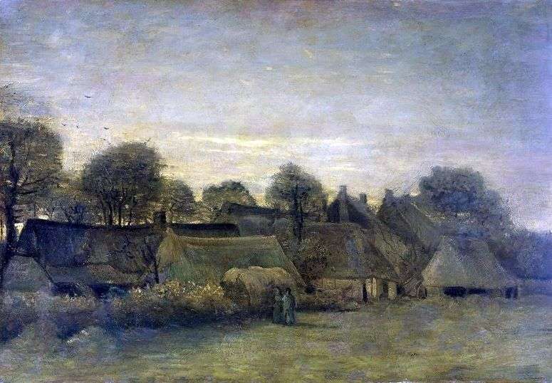 Деревня на закате   Винсент Ван Гог