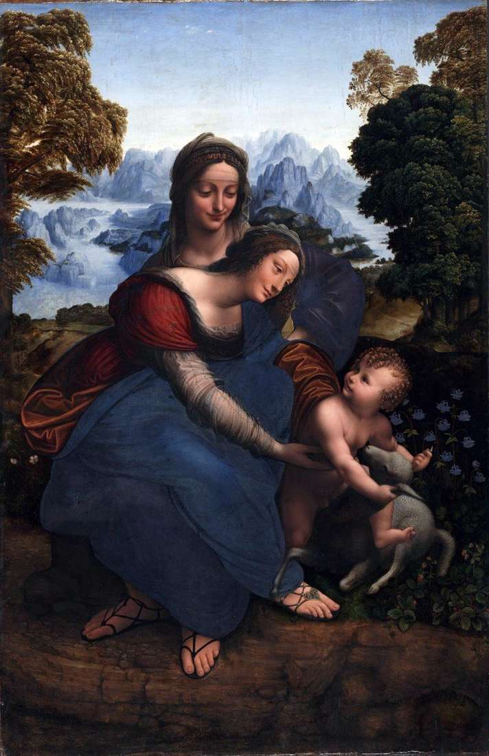 Дева Мария с ребенком и Св. Анна   Леонардо да Винчи