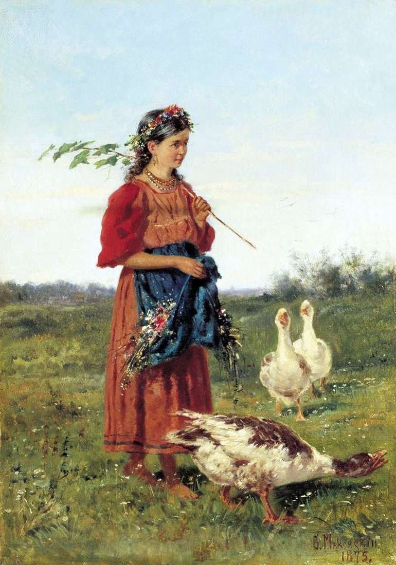 Девочка с гусями   Владимир Маковский