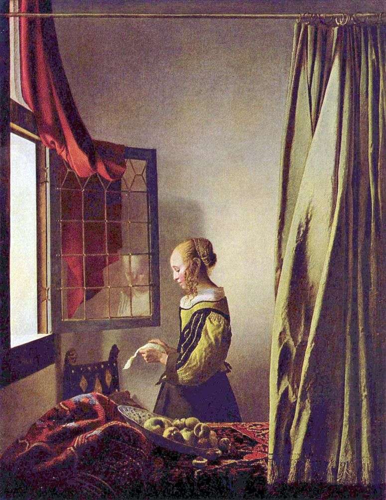 Девушка, читающая письмо у открытого окна   Ян Вермеер