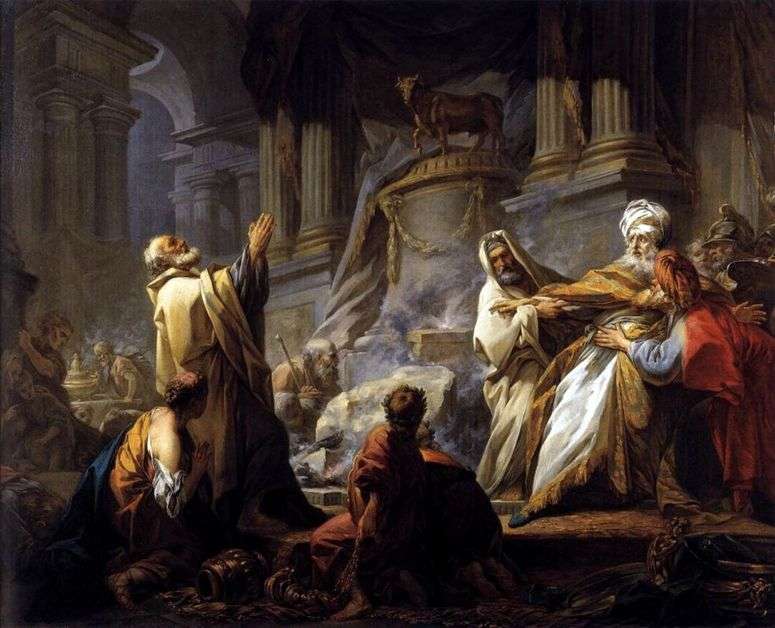 Иеровоам приносит жертву идолам   Жан Оноре Фрагонар