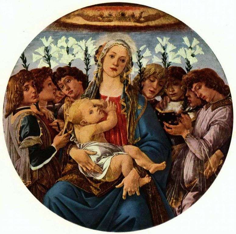 Мадонна с Младенцем и восемью ангелами (Рачинское тондо)   Сандро Боттичелли