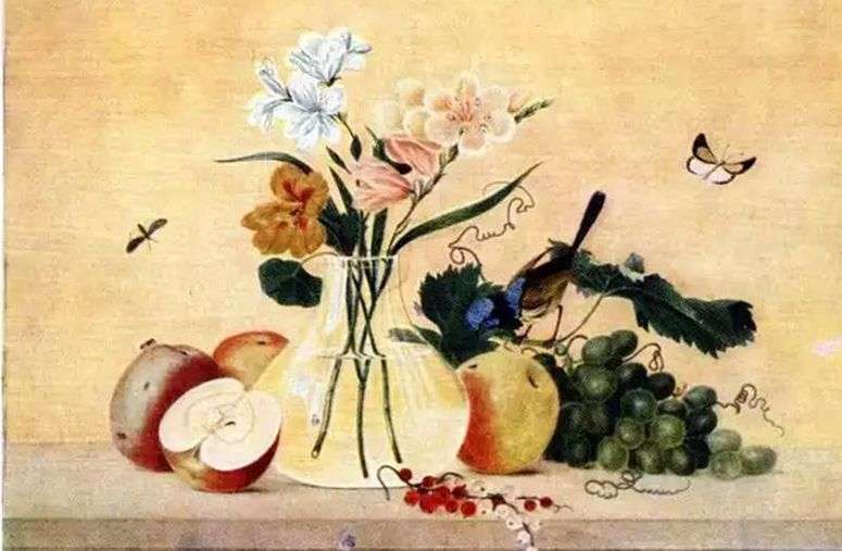 Цветы, фрукты, птица   Федор Толстой