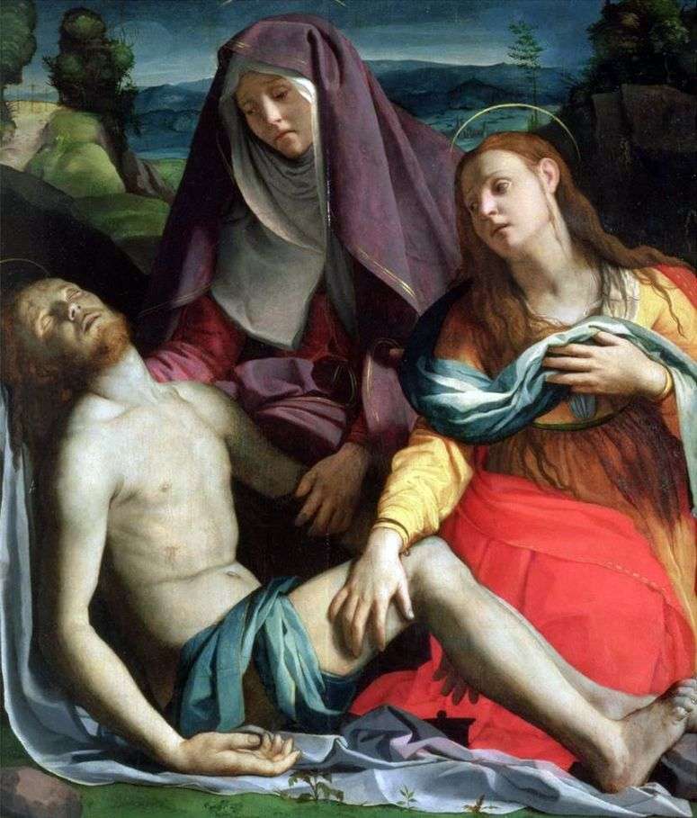 Мертвый Христос с Богоматерью и Марией Магдалиной (Пьета)   Аньоло Бронзино