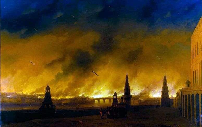 Пожар Москвы в 1812 году   Иван Айвазовский