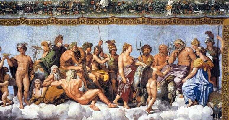 Торжество Психеи на Олимпе (фреска)   Рафаэль Санти