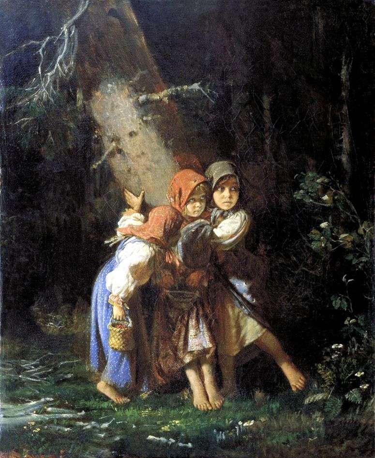 Крестьянские девочки в лесу   Алексей Корзухин