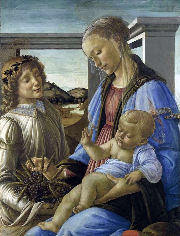 Мадонна с младенцем и ангелом (Мадонна Евхаристии)   Сандро Боттичелли