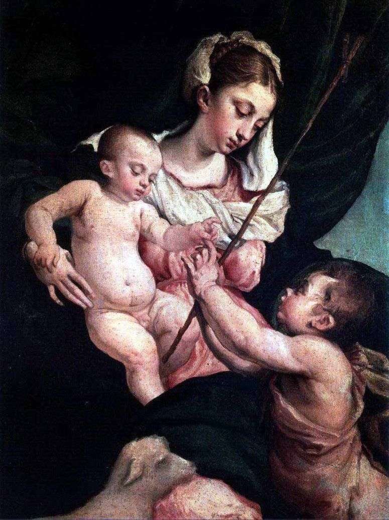 Мадонна с младенцем и Иоанном Крестителем   Якопо Бассано