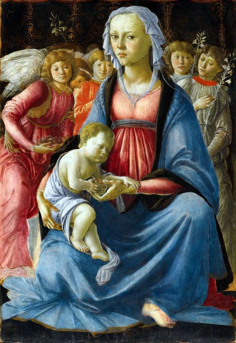 Мадонна с Младенцем и пятью ангелами   Сандро Боттичелли