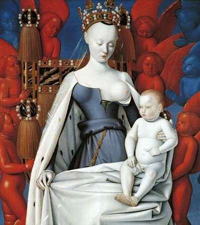 Мадонна с младенцем   Жан Фуке