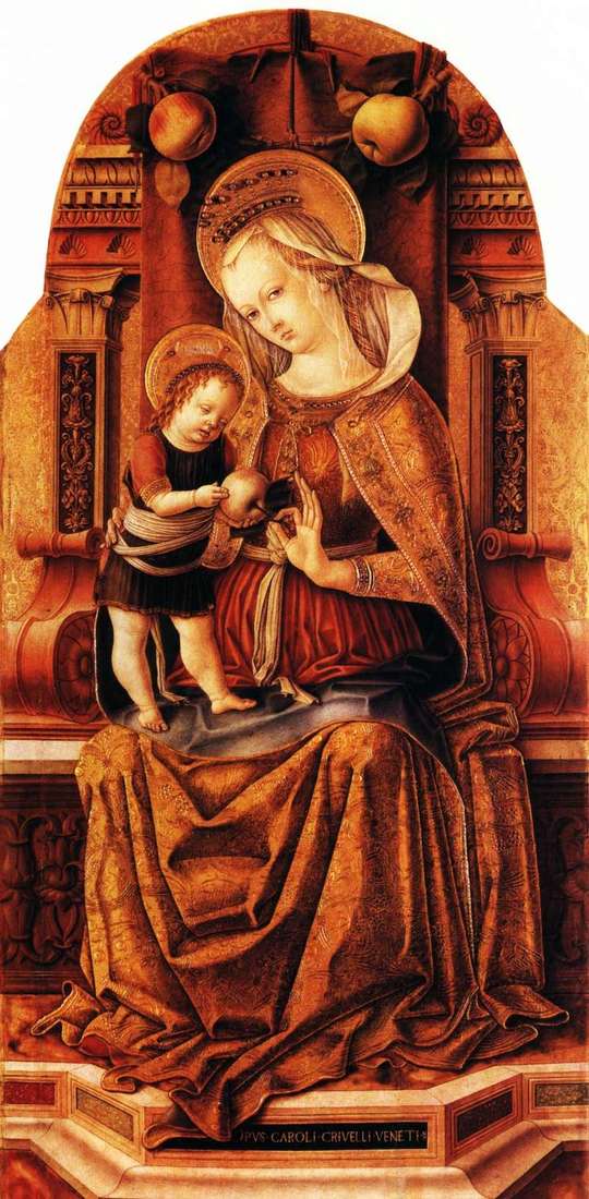 Мария с младенцем на троне   Карло Кривелли