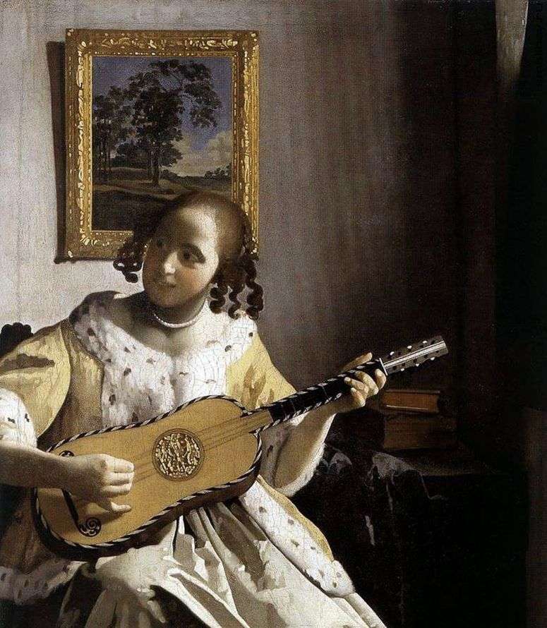 Молодая женщина с гитарой   Ян Вермеер