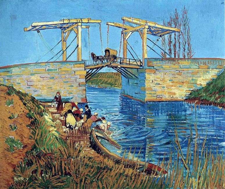Мост Ланглуа в Арле и стирающие женщины   Винсент Ван Гог