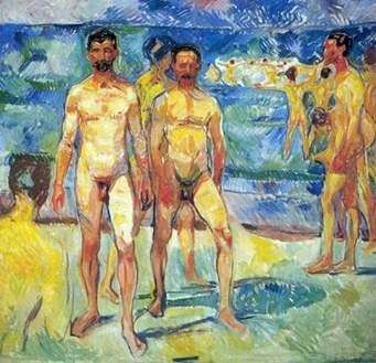 Мужчины на пляже   Эдвард Мунк