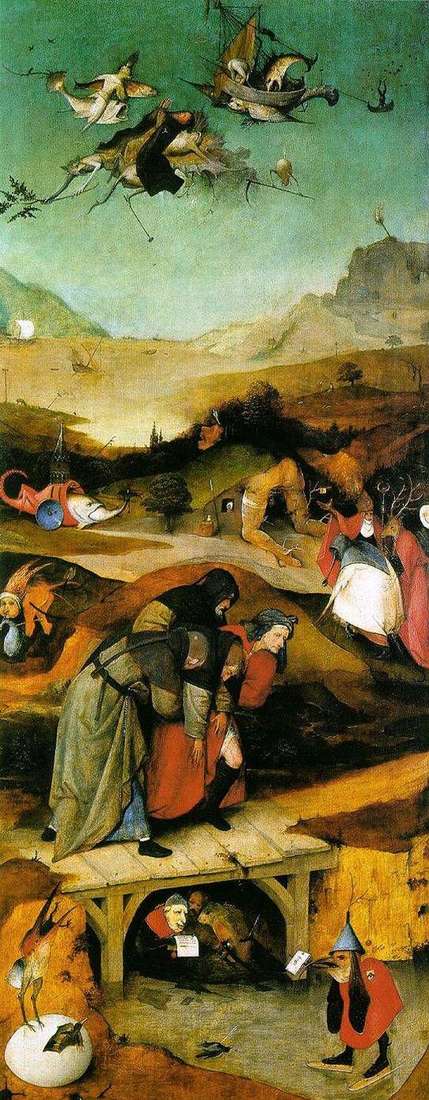 Полет и падение святого Антония. Левое крыло триптиха   Иероним Босх