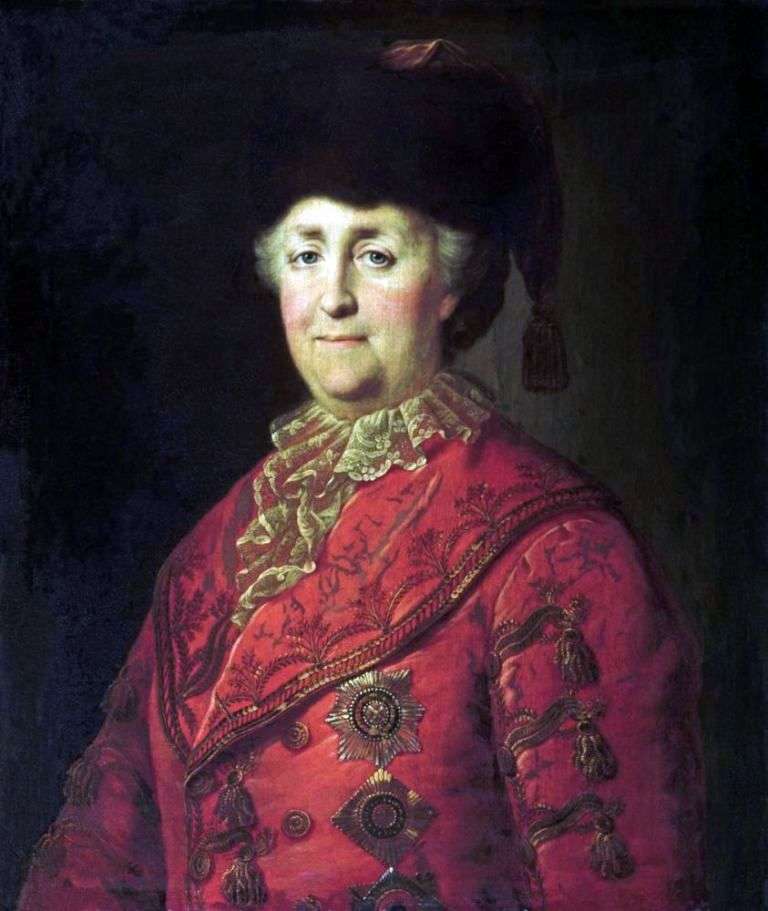 Портрет Екатерины II в дорожном костюме   Михаил Шибанов