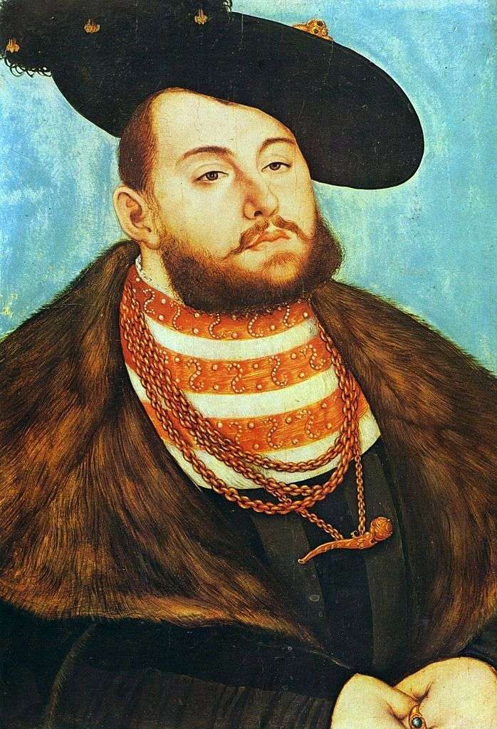 Портрет Иоганна Фридриха Великодушного   Лукас Кранах