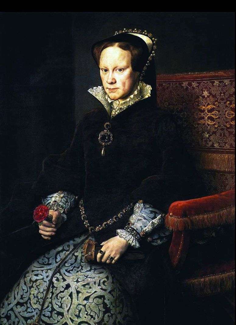 Портрет Марии Тюдор   Антонис Моро ван Дасхорст