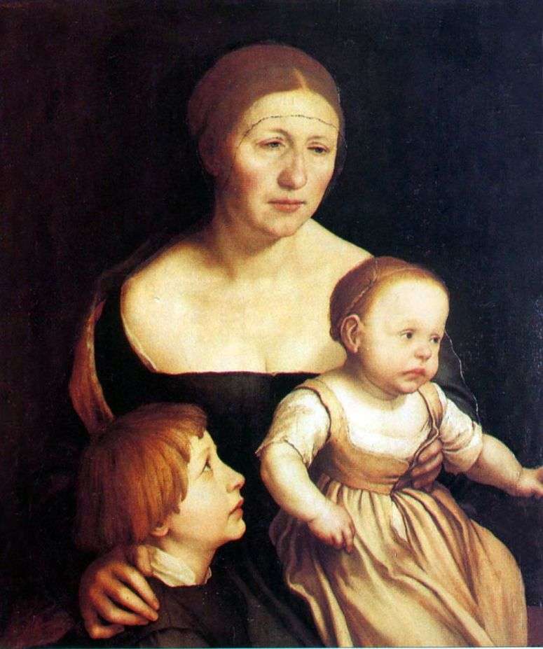 Портрет жены и детей   Ганс Гольбейн