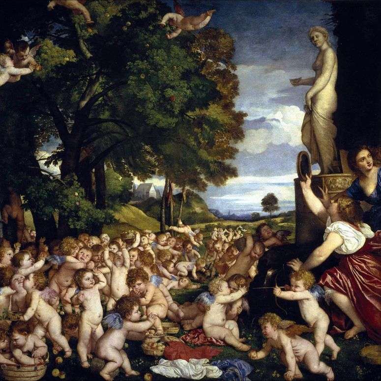 Праздник Венеры (Вакханалия младенцев)   Тициан Вечеллио
