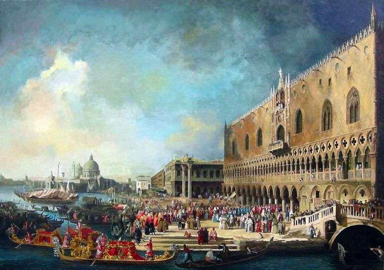 Прием французского посла в Венеции   Антонио Каналетто