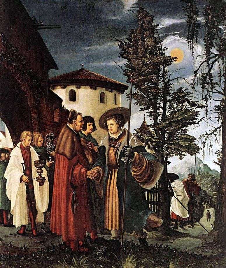 Прощание святого Флориана с монастырем   Альбрехт Альтдорфер