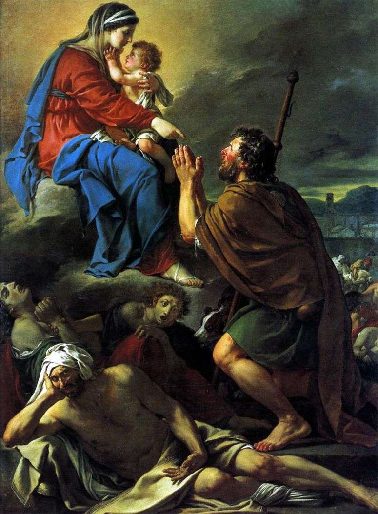 Святой Рох, молящий Богородицу об исцелении зачумленных   Жак Луи Давид