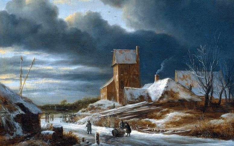 Зимний пейзаж   Якоб ван Рейсдал
